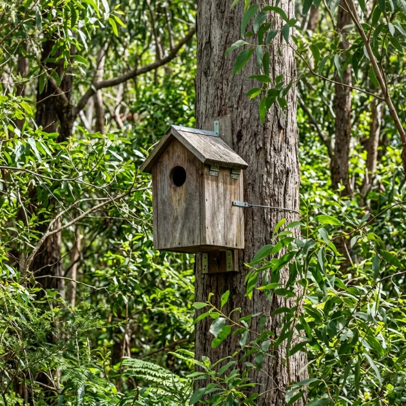 Animal nesting box installed as a humane alternative to a Carrum Downs roof cavity